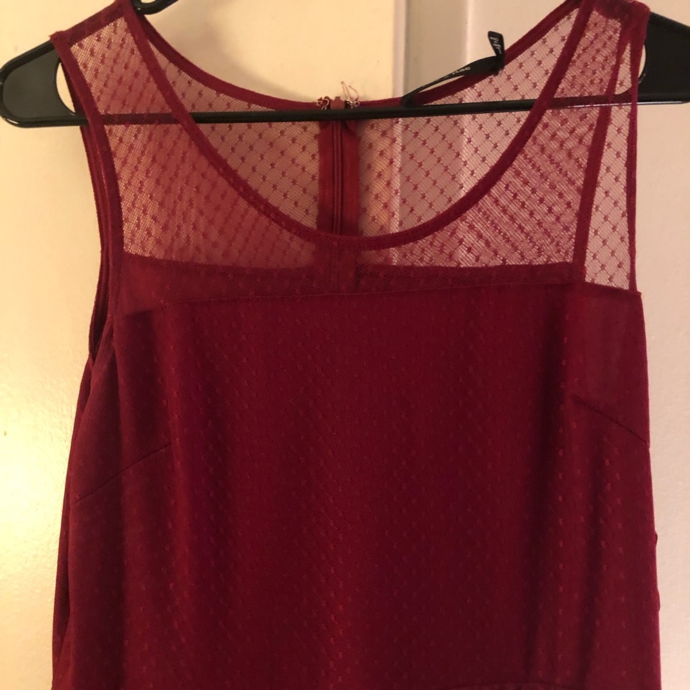 Red Lace Dress - Doe & Rae Size Large